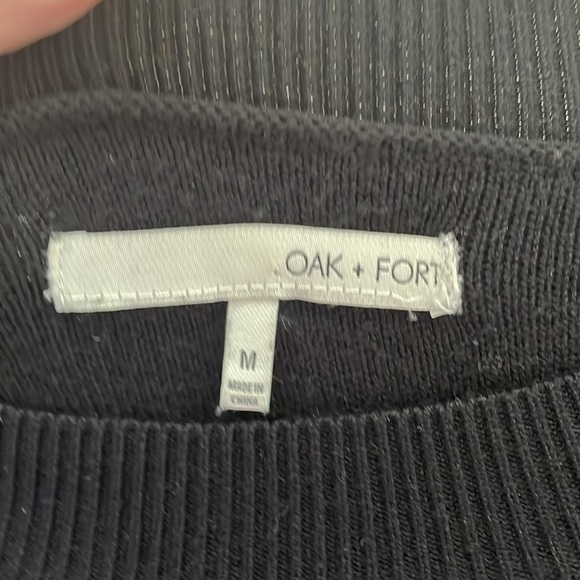 Oak + Fort - Baggy Long Sleeve Sweater - Black - M - Picture 2 of 7